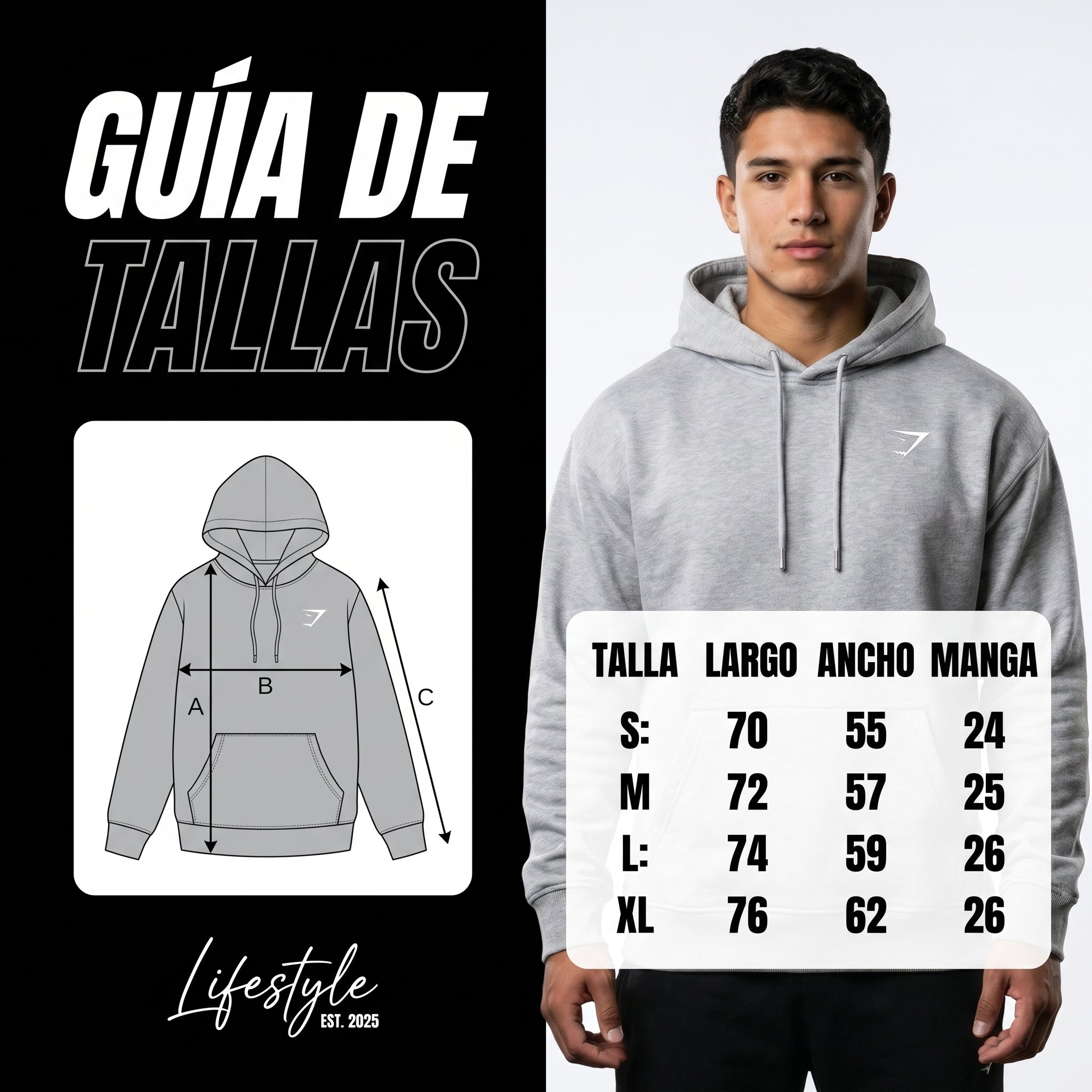 Hoodie GymShark sin cierre