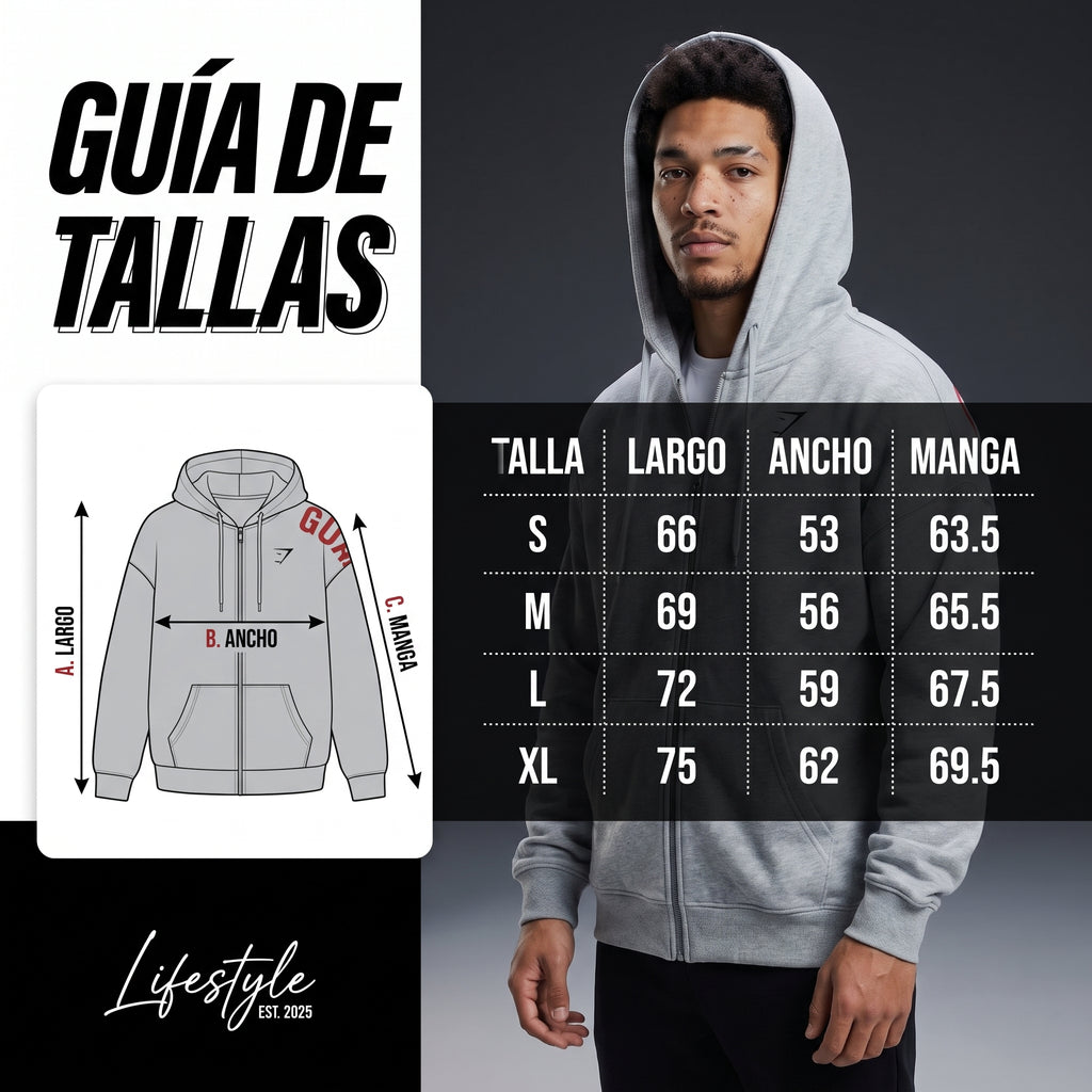 Hoodie GymShark con cierre