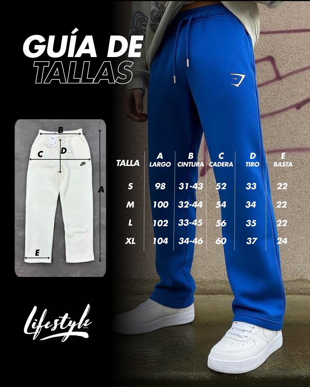 Calentadores Nike basta ancha