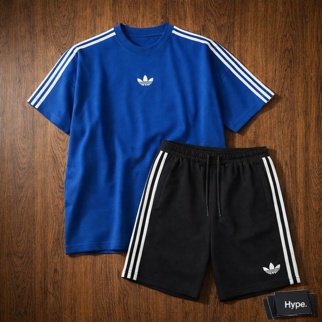 Conjunto Adidas Corto Algodón Oversize